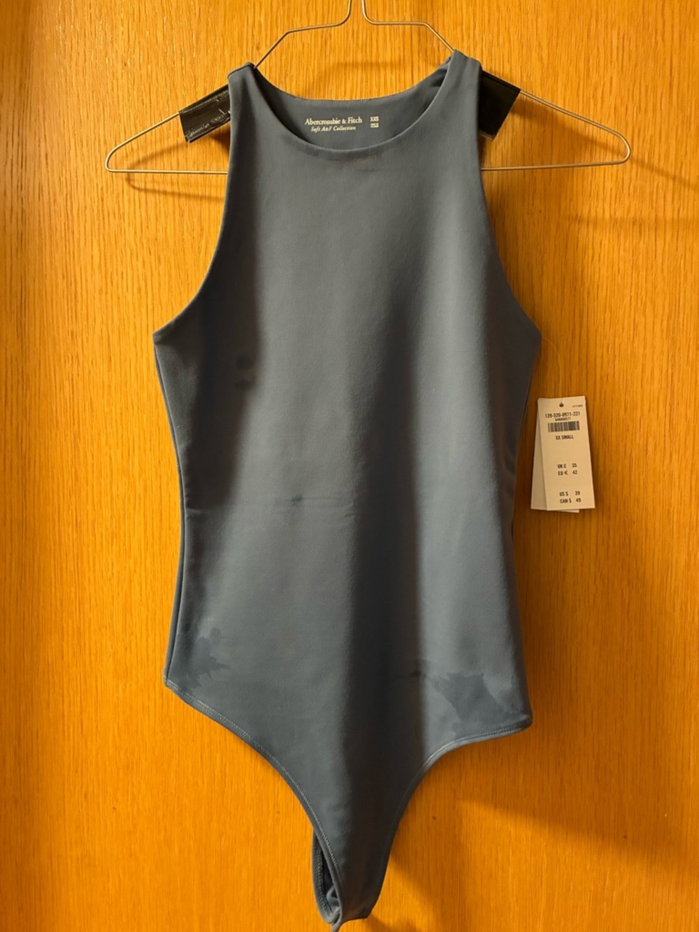 Abercrombie & Fitch Slate Blue High-Neck Bodysuit